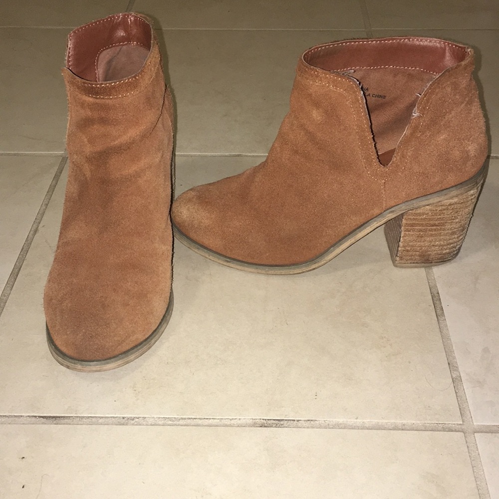 Tan booties